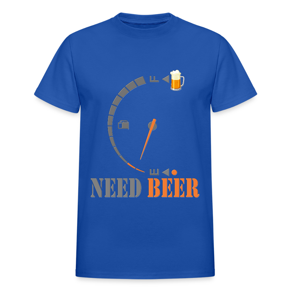 I Need Beer Shirt, Fuel Gauge Shirt, Beer Froth, Funny Beer Lovers, Beer Lovers Shirt, I Need Beer, Funny Drinking Shirt, Beer Humor Shirt - royal blue