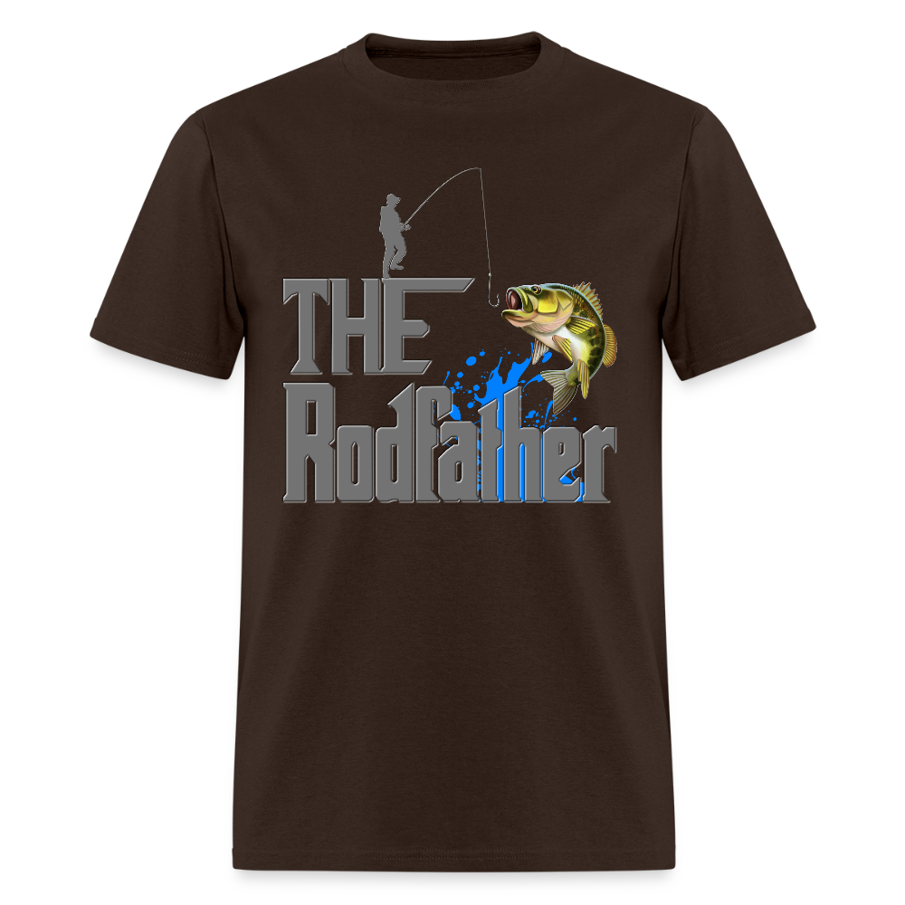 The Rodfather T-Shirt, Funny Fishing, Fishing Rod Shirt, Lake Lover Shirt, Fishing Gift For Men, Dad Fishing Shirt, Father Day Shirt - brown
