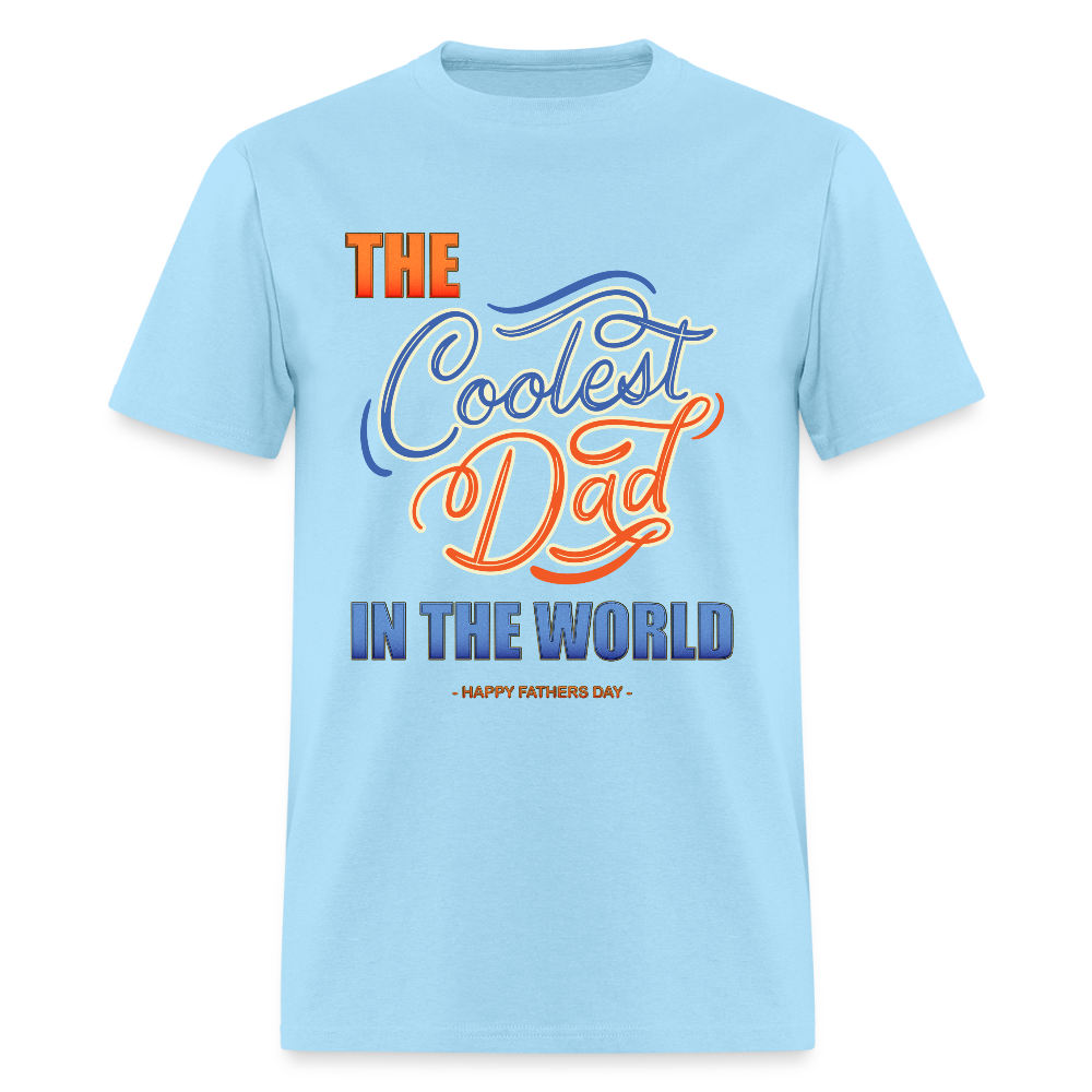 Father's Day Gift For Him The Coolest Dad In The World T Shirt Funny Dad Shirt Happy Fathers Day Dad Shirt Gift Funny Christmas Gift - powder blue