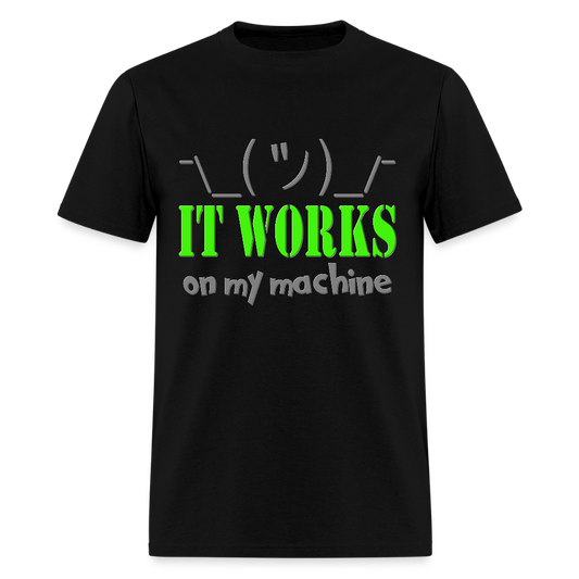 It works on my Machine Shirt, Funny Coding Shirt, Programming Gift Shirt, For Him Her Tee Shirt T-Shirt - black