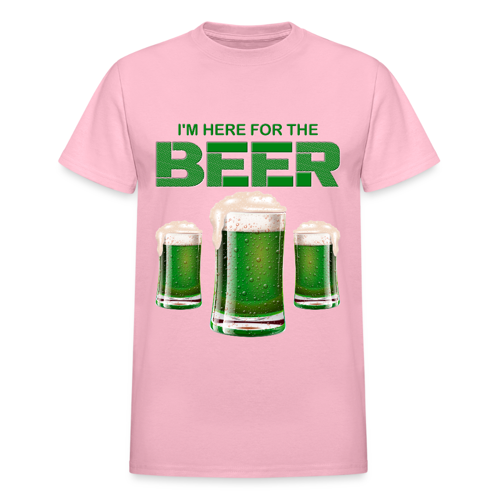 I'm Here For The Beer, Beer Drinking Shirt, Green Beer, St Patrick Day Shirt, Shamrock Shirt, Irish Shirt, Lucky Shirt, St Patricks Shirt, St Patricks Day Tee, St Patricks Day Gifts - light pink