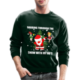 Dabbing Through, The Snow With My Ho's, Ugly Christmas Sweater, Christmas Sweater, Xmas Sweater, Funny Christmas Sweater, Men Christmas Sweater - forest green