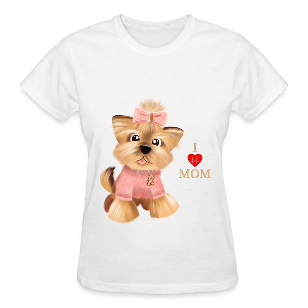 Dog Lover Shirt, Dog Mama Shirt, I Love Mom Dog Shirt, Funny Dog Lover Shirt, Cute Dog Shirt, Dog Dad Shirt, Dog Mom Shirt, Gift For Her - white