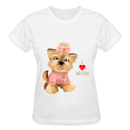 Dog Lover Shirt, Dog Mama Shirt, I Love Mom Dog Shirt, Funny Dog Lover Shirt, Cute Dog Shirt, Dog Dad Shirt, Dog Mom Shirt, Gift For Her - white