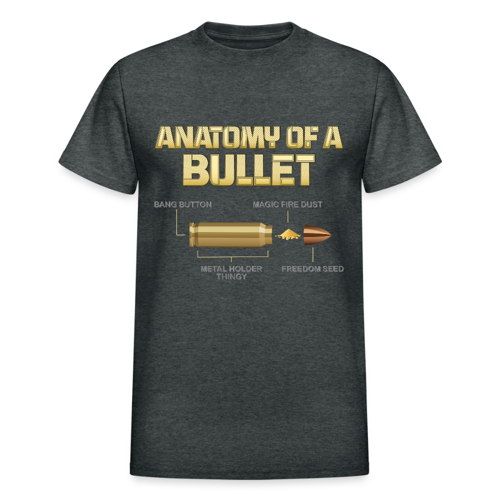 Gun Lover Gift, Anatomy Of A Pew Bullet Gun Shirt, Funny Bullet Gun, Gun Lover, Veteran Gift, Pew T-shirt, - deep heather