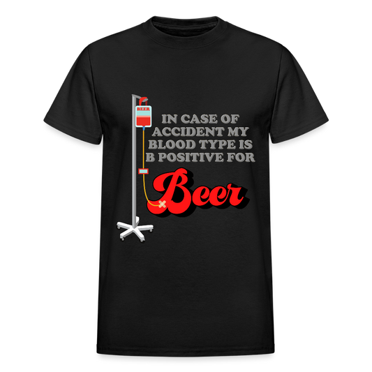 Brewing Beer Shirt, Beer Shirt, Drinking Shirt, Beer Geek, Craft Beer, In Case Of Accident My Blood Type Is B Positive For Beer Shirt - black