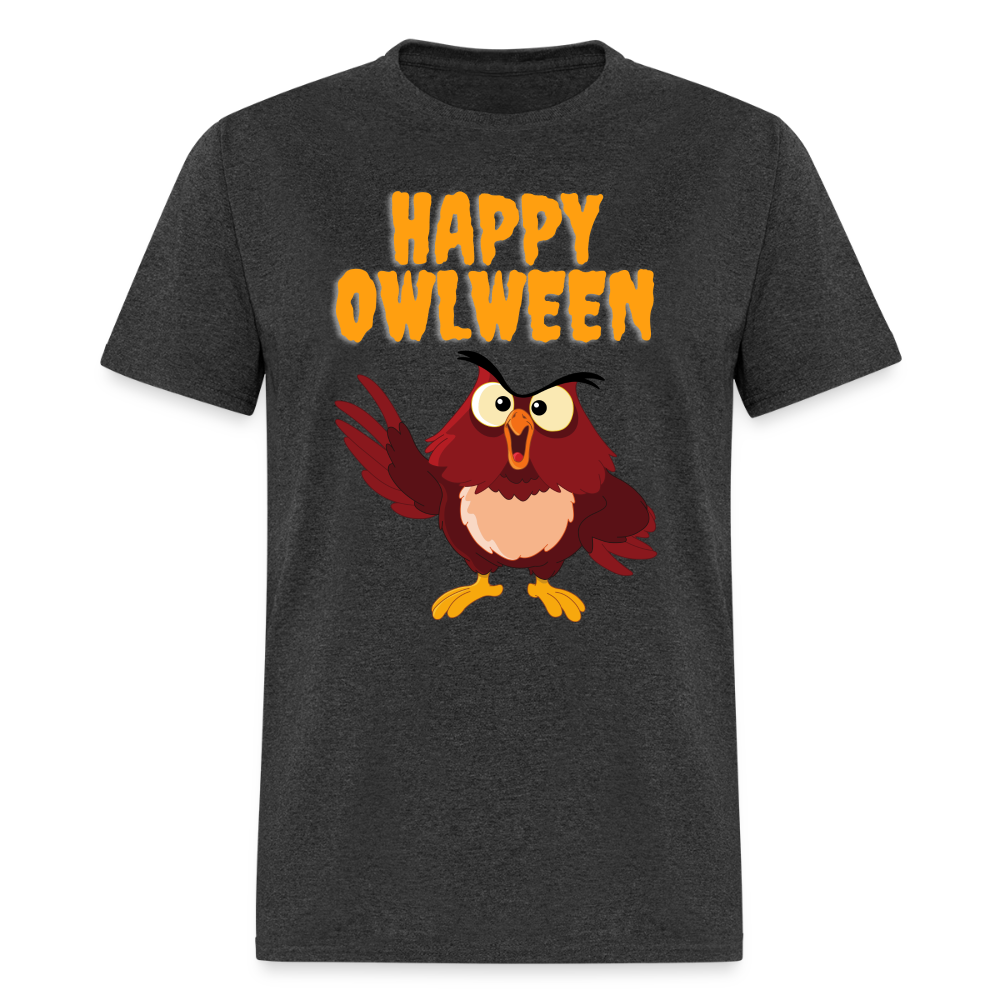 Happy Owlween, Happy Halloween, Monster, Trick Or Treat, Halloween, Spooky, Scary, Skull, halloween sweater, owl house, Men's Premium T-Shirt - heather black