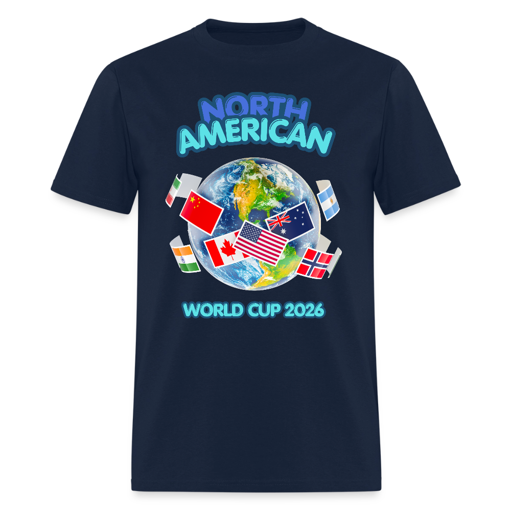 North American World Cup Shirt, World Cup 2026, Soccer Football Fans, North American World Cup, Soccer Shirt, World Cup, Football Shirt, 2026 World Cup Shirt, Game Day Shirt, World Cup Trophy - navy
