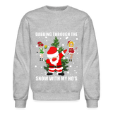 Dabbing Through, The Snow With My Ho's, Ugly Christmas Sweater, Christmas Sweater, Xmas Sweater, Funny Christmas Sweater, Men Christmas Sweater - heather gray