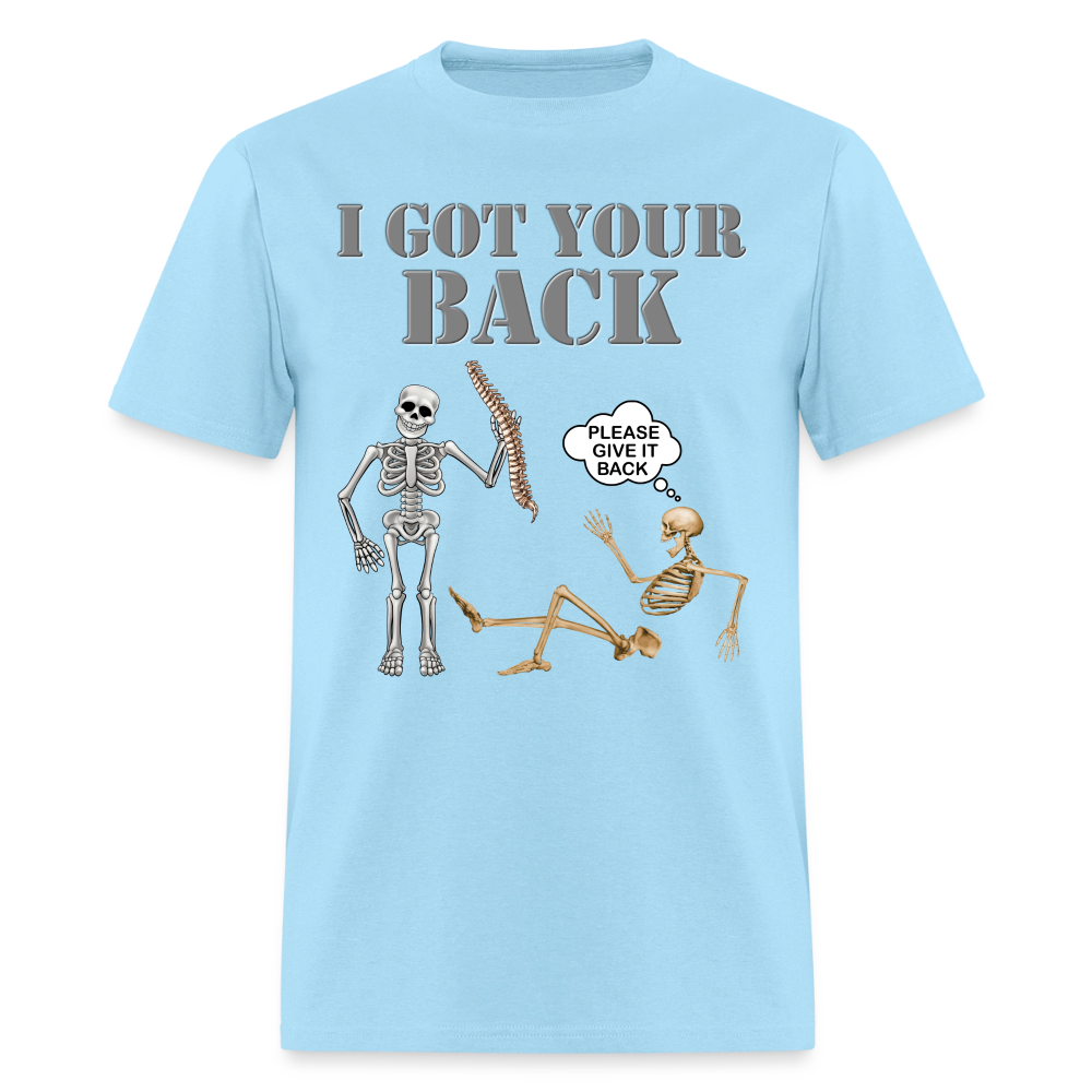 I Got Your Back Shirt, Funny Skeleton Rib Cage Tshirt, Halloween Skeleton Shirts, Mens Anti Valentines Day, Funny Pick Up Lines Men's Premium T-Shirt - powder blue
