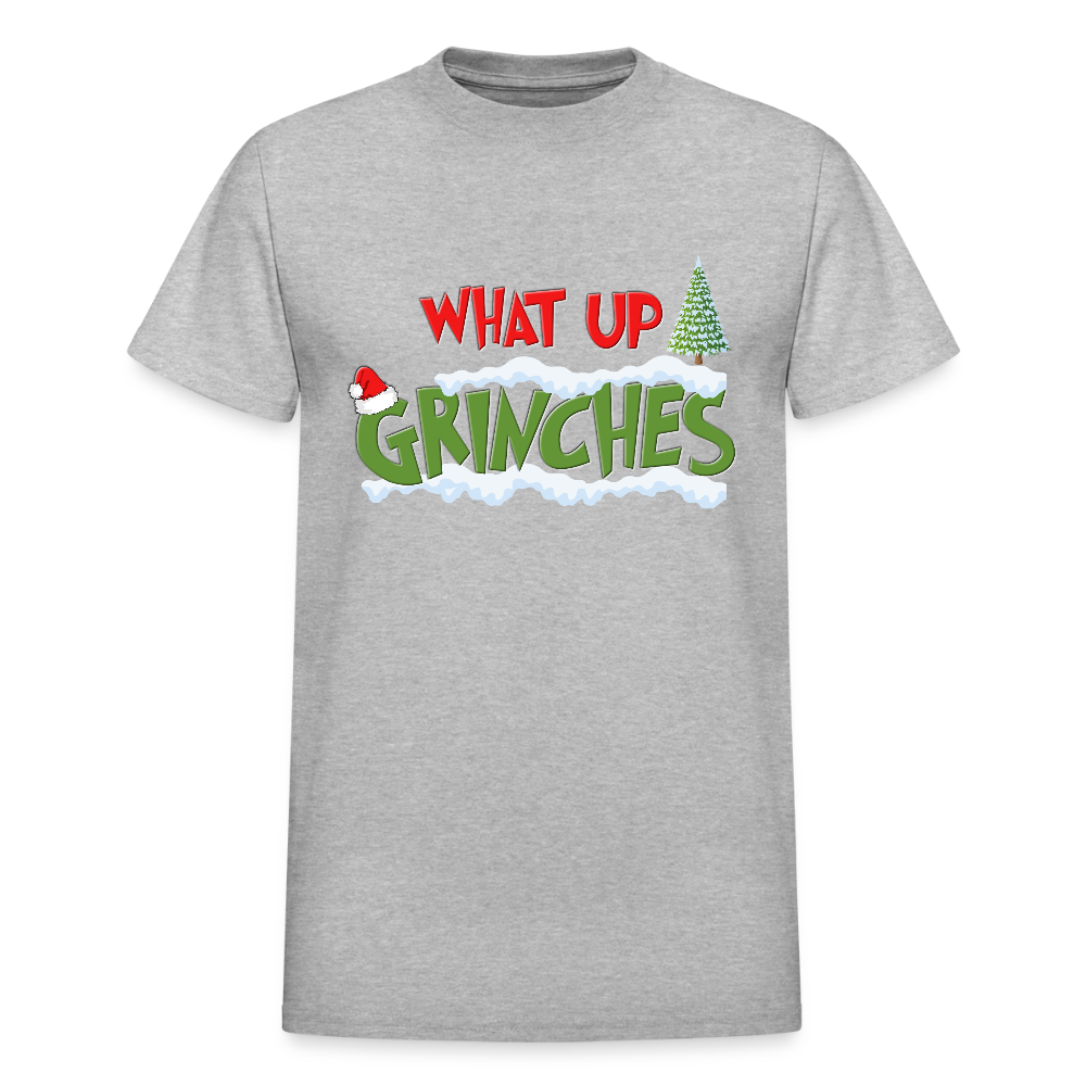 Christmas Gifts, What Up Grinches Shirt, Holiday Party, Funny Christmas Shirt, Family Christmas Shirts, Funny Holiday - heather gray
