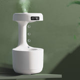 Bedroom Anti-Gravity Humidifier With Clock Water Drop Back flow Aroma Diffuser Large Capacity Office Bedroom Mute Heavy Fog Household Sprayer