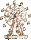 Ferris Wheel 3D, DIY Model, Wooden Rotatable, With Playing Music, Gift For Birthday, Gift For Him, Gift For Her