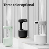 Bedroom Anti-Gravity Humidifier With Clock Water Drop Back flow Aroma Diffuser Large Capacity Office Bedroom Mute Heavy Fog Household Sprayer