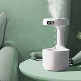 Bedroom Anti-Gravity Humidifier With Clock Water Drop Back flow Aroma Diffuser Large Capacity Office Bedroom Mute Heavy Fog Household Sprayer