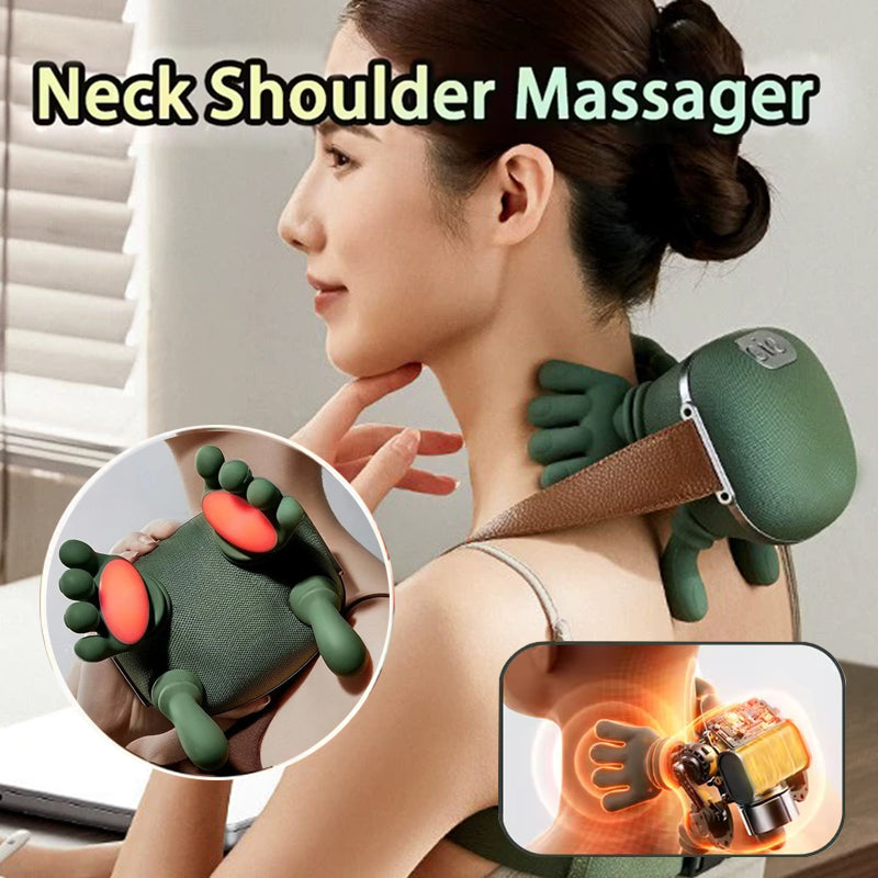 Electric Neck and Shoulder Massager - Wireless Kneading Shawl for Pain Relief