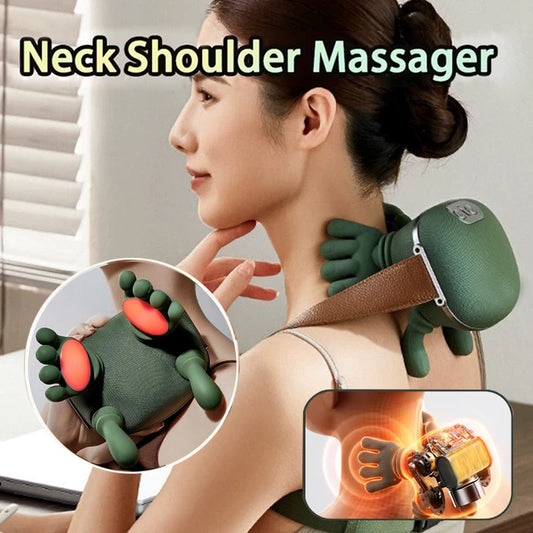 Electric Neck and Shoulder Massager - Wireless Kneading Shawl for Pain Relief