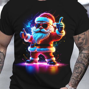 Santa Shirt, 3d Santa Shirt, Santa Claus Shirt, Cool Santa Shirt, Holiday Shirt, Holiday Season Shirt, Merry Christmas Shirt,