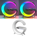 New Intelligent G Shaped LED Lamp Bluetooth Speaker Wireless Charger Atmosphere Lamp App Control For Bedroom Home Decor