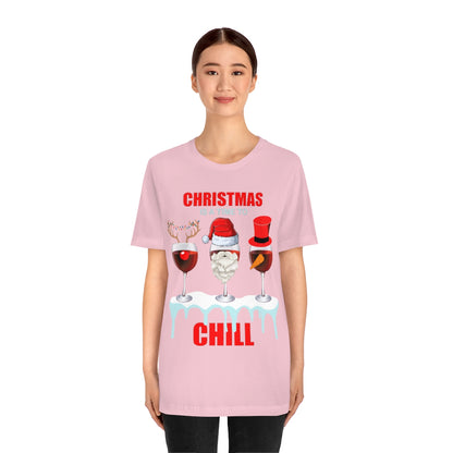 Christmas Is A Time To Chill, Chilling, Santa, Frosty The Snowman, Rudolf The Red Nose Reindeer, Wine, Wine Lover, Snow, Ice, Winter, Wine Glass