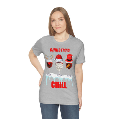Christmas Is A Time To Chill, Chilling, Santa, Frosty The Snowman, Rudolf The Red Nose Reindeer, Wine, Wine Lover, Snow, Ice, Winter, Wine Glass