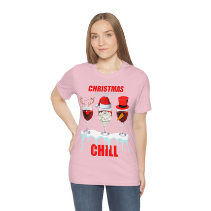 Christmas Is A Time To Chill, Chilling, Santa, Frosty The Snowman, Rudolf The Red Nose Reindeer, Wine, Wine Lover, Snow, Ice, Winter, Wine Glass