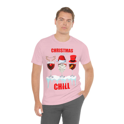 Christmas Is A Time To Chill, Chilling, Santa, Frosty The Snowman, Rudolf The Red Nose Reindeer, Wine, Wine Lover, Snow, Ice, Winter, Wine Glass