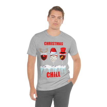 Christmas Is A Time To Chill, Chilling, Santa, Frosty The Snowman, Rudolf The Red Nose Reindeer, Wine, Wine Lover, Snow, Ice, Winter, Wine Glass