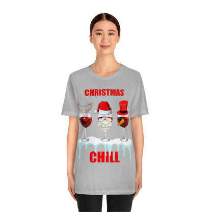 Christmas Is A Time To Chill, Chilling, Santa, Frosty The Snowman, Rudolf The Red Nose Reindeer, Wine, Wine Lover, Snow, Ice, Winter, Wine Glass