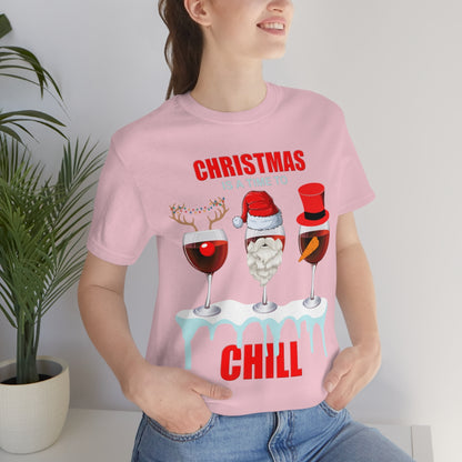 Christmas Is A Time To Chill, Chilling, Santa, Frosty The Snowman, Rudolf The Red Nose Reindeer, Wine, Wine Lover, Snow, Ice, Winter, Wine Glass