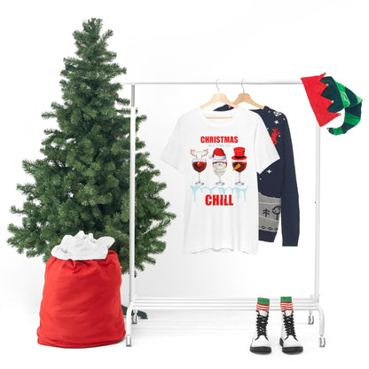 Christmas Is A Time To Chill, Chilling, Santa, Frosty The Snowman, Rudolf The Red Nose Reindeer, Wine, Wine Lover, Snow, Ice, Winter, Wine Glass