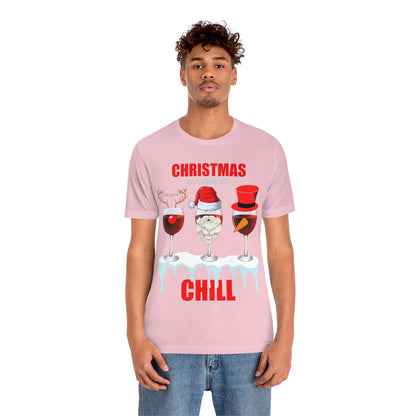 Christmas Is A Time To Chill, Chilling, Santa, Frosty The Snowman, Rudolf The Red Nose Reindeer, Wine, Wine Lover, Snow, Ice, Winter, Wine Glass