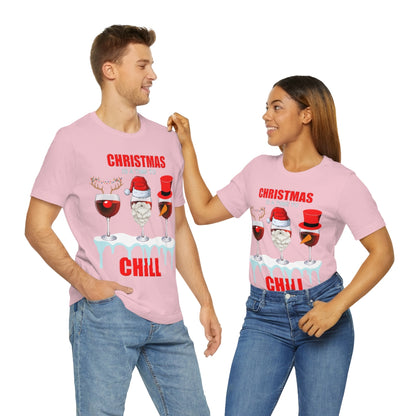 Christmas Is A Time To Chill, Chilling, Santa, Frosty The Snowman, Rudolf The Red Nose Reindeer, Wine, Wine Lover, Snow, Ice, Winter, Wine Glass