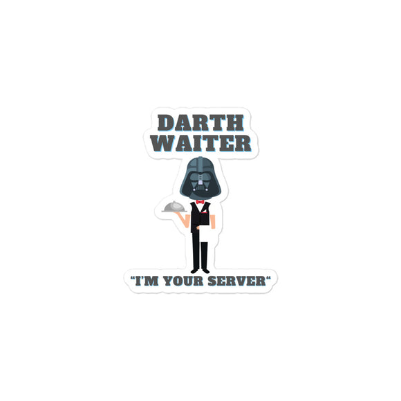 Darth Waiter I'm Your Server Dark Side Funny Darth Vader Star Wars Humor Bubble-free stickers