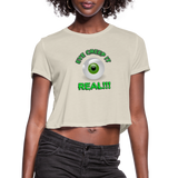 Creep It Real, Eye Creep It Real, Halloween, Scary, skull, haunted, horror, spook, howl, scream, party, October, dead, coffin, creepy, Women's Cropped T-Shirt - dust