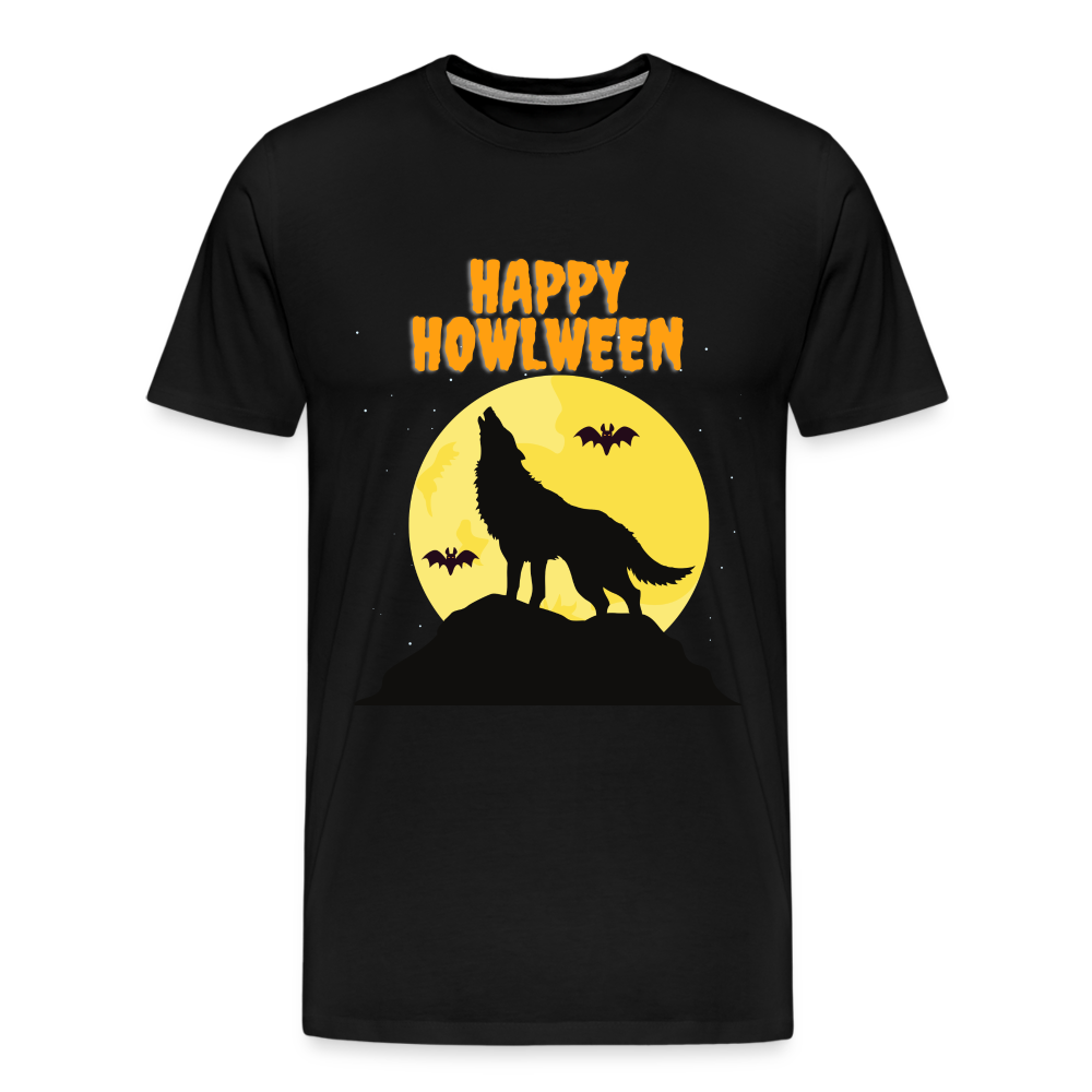 Happy Howlween, Happy Halloween, Monster, Trick Or Treat, Halloween, Spooky, Scary, Skull, Men's Premium T-Shirt - black