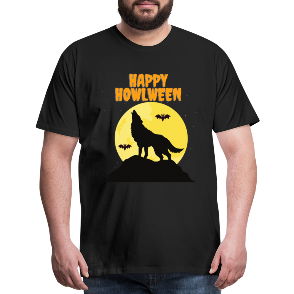 Happy Howlween, Happy Halloween, Monster, Trick Or Treat, Halloween, Spooky, Scary, Skull, Men's Premium T-Shirt - black