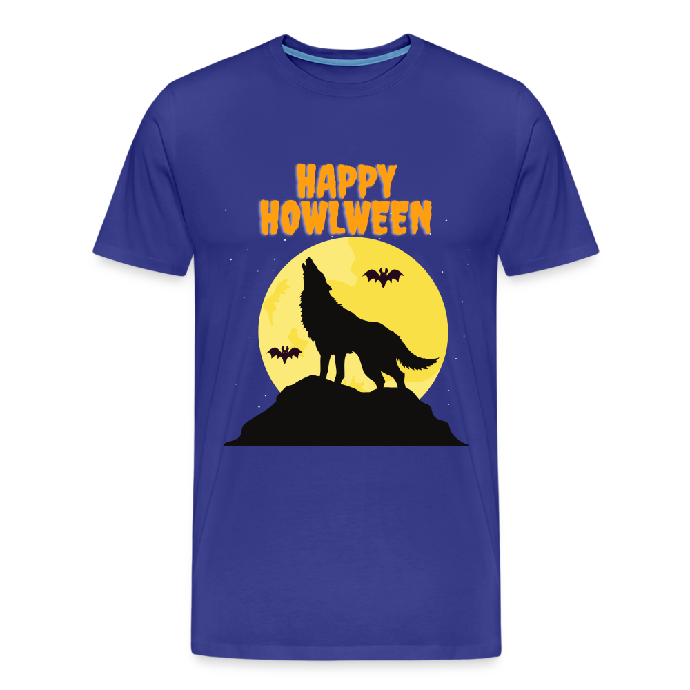 Happy Howlween, Happy Halloween, Monster, Trick Or Treat, Halloween, Spooky, Scary, Skull, Men's Premium T-Shirt - royal blue