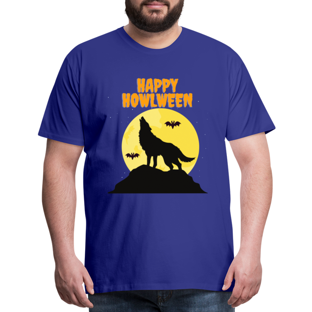 Happy Howlween, Happy Halloween, Monster, Trick Or Treat, Halloween, Spooky, Scary, Skull, Men's Premium T-Shirt - royal blue