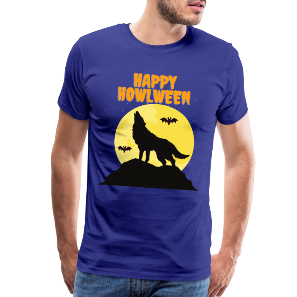 Happy Howlween, Happy Halloween, Monster, Trick Or Treat, Halloween, Spooky, Scary, Skull, Men's Premium T-Shirt - royal blue