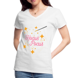 Hocus Pocus, Halloween, Witches, Witch, Sanderson sisters, Movies, Spell, Winifred, Winifred Sanderson, Fall, Funny, i put a spell on you, Mary Sanderson, movie, October, Women's V-Neck T-Shirt. - white