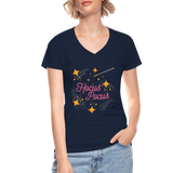 Hocus Pocus, Halloween, Witches, Witch, Sanderson sisters, Movies, Spell, Winifred, Winifred Sanderson, Fall, Funny, i put a spell on you, Mary Sanderson, movie, October, Women's V-Neck T-Shirt. - navy