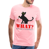 Halloween Cat Shirt, Why Am I A Suspect Shirt, Murderous Cat With Knife T-Shirt, Murderous Cat Shirt, Mens Premium T-Shirt - pink