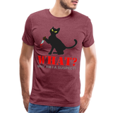 Halloween Cat Shirt, Why Am I A Suspect Shirt, Murderous Cat With Knife T-Shirt, Murderous Cat Shirt, Mens Premium T-Shirt - heather burgundy