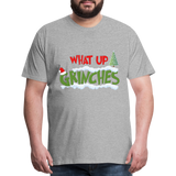 Christmas Gifts, What Up Grinches Shirt, Holiday Party, Funny Christmas Shirt, Family Christmas Shirts, Funny Holiday, Christmas Pajamas - heather gray