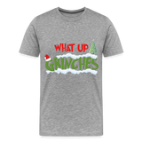 Christmas Gifts, What Up Grinches Shirt, Holiday Party, Funny Christmas Shirt, Family Christmas Shirts, Funny Holiday, Christmas Pajamas - heather gray