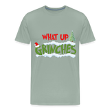 Christmas Gifts, What Up Grinches Shirt, Holiday Party, Funny Christmas Shirt, Family Christmas Shirts, Funny Holiday, Christmas Pajamas - steel green