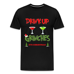 Drink Up Grinches Shirt, Christmas Gifts, Holiday Party, Funny Christmas Shirt, Family Christmas Shirts, Funny Holiday, What Up Grinches Tee - black