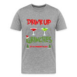 Drink Up Grinches Shirt, Christmas Gifts, Holiday Party, Funny Christmas Shirt, Family Christmas Shirts, Funny Holiday, What Up Grinches Tee - heather gray