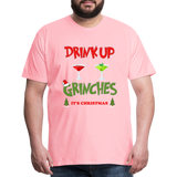 Drink Up Grinches Shirt, Christmas Gifts, Holiday Party, Funny Christmas Shirt, Family Christmas Shirts, Funny Holiday, What Up Grinches Tee - pink